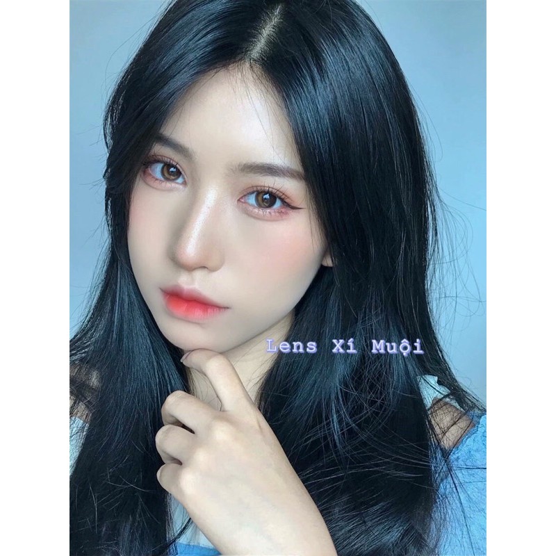 Lens mắt màu nâu ánh trăng có độ