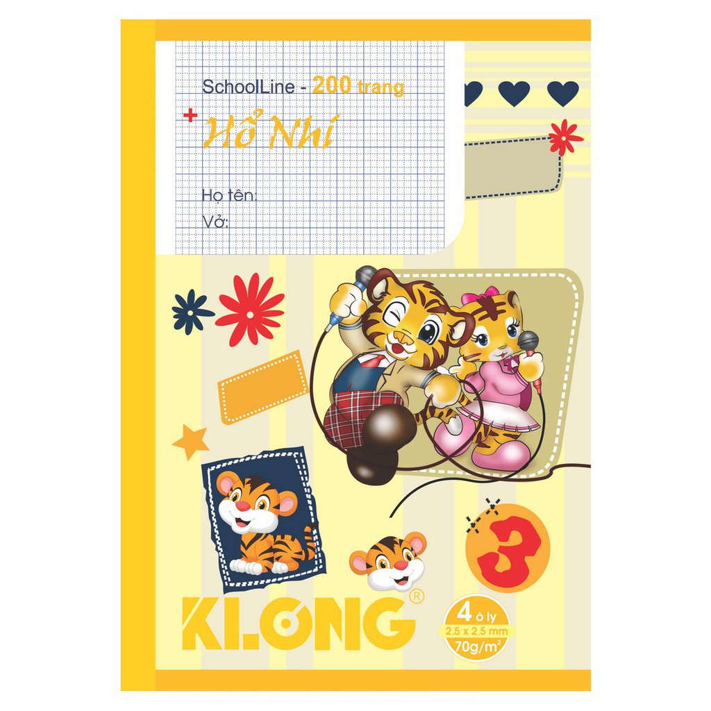 Vở ô ly Klong Chích Bông 200 trang-MS043
