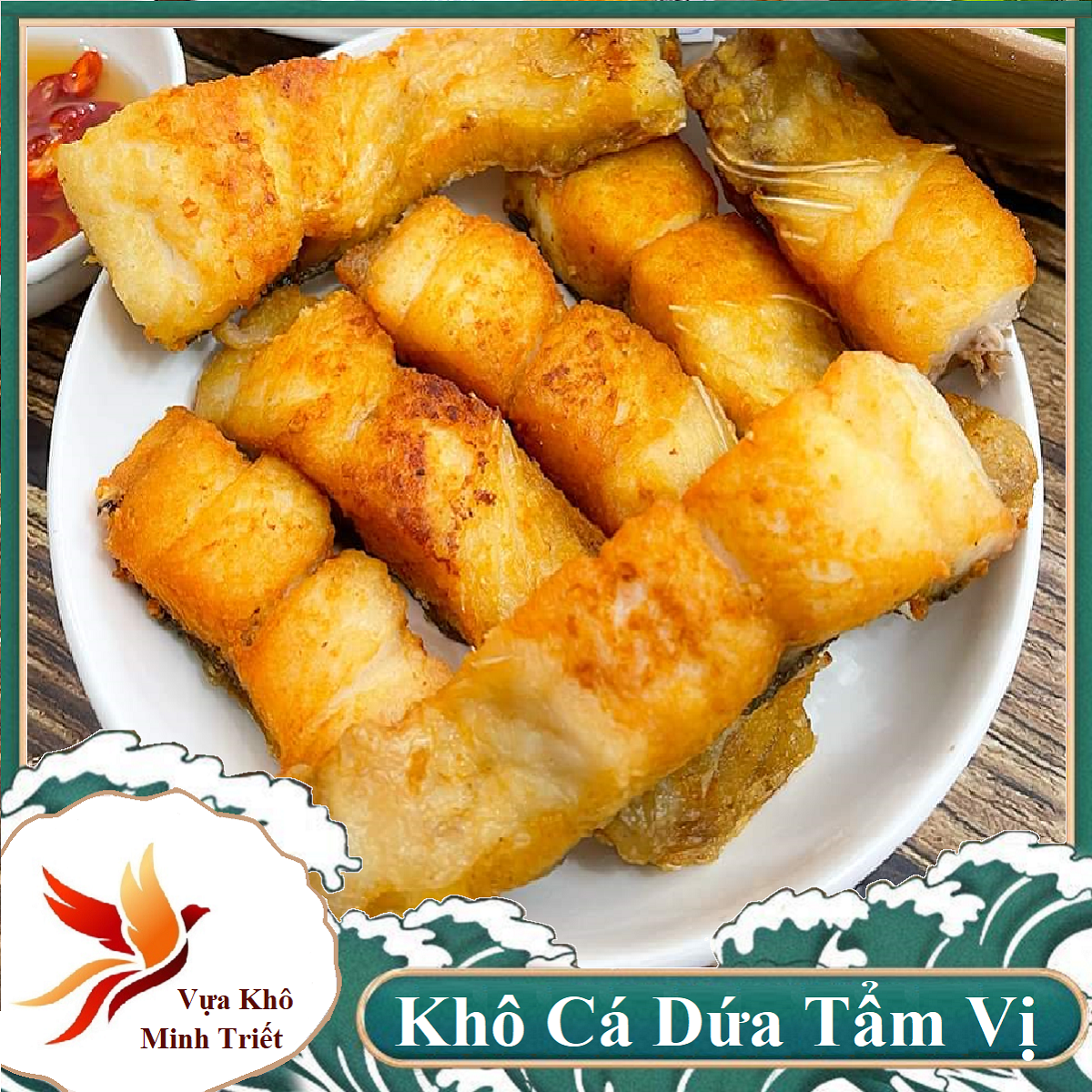 Khô cá dứa cắt khúc tẩm vị 3 nắng -khô dứa tẩm vị thơm ngon- minh triết food