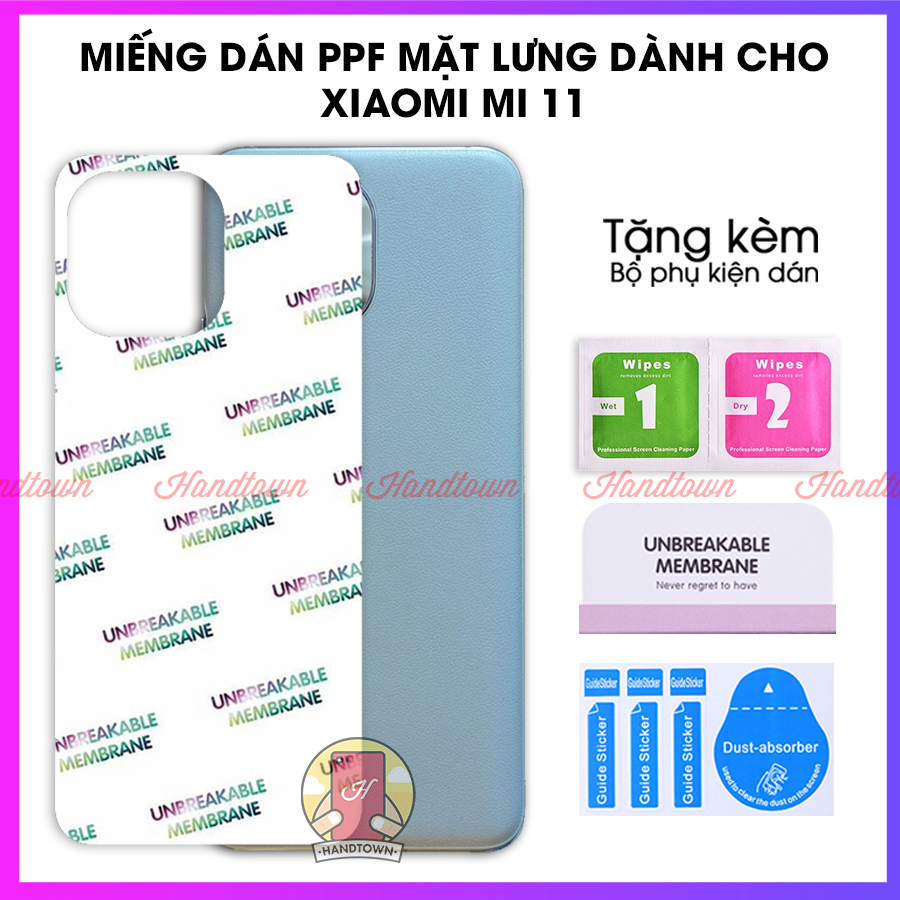 Dán PPF Mặt Lưng Xiaomi Mi 11 mi11 Kính Cường Lực Dẻo Vân Cá Sấu / Hiệu Ứng Cầu Vồng / Trong Suốt Chống Trầy Xước