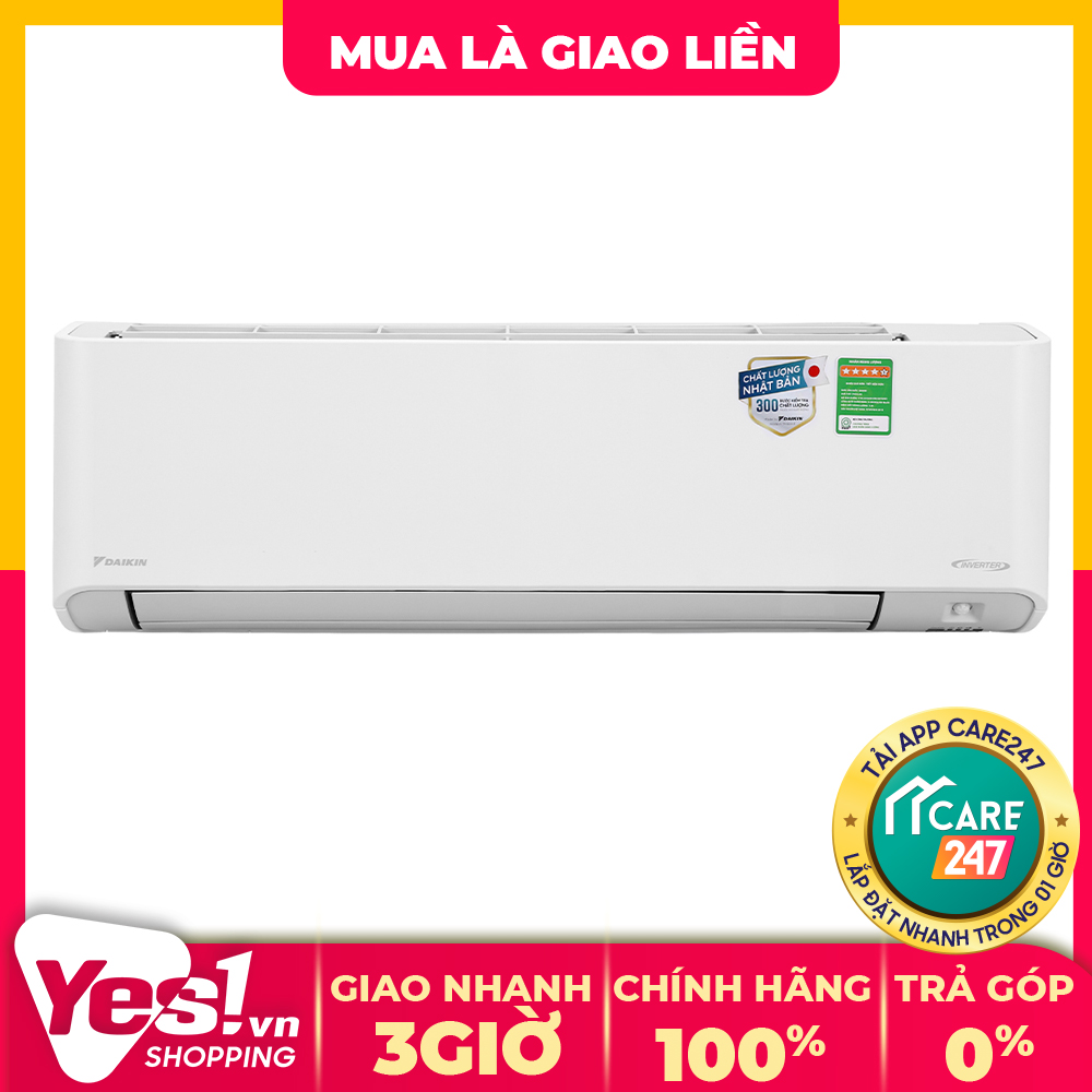 Máy lạnh daikin inverter 1 hp ftkz25vvmv - bảo hành chính hãng - voucher 10% lên đến 800k