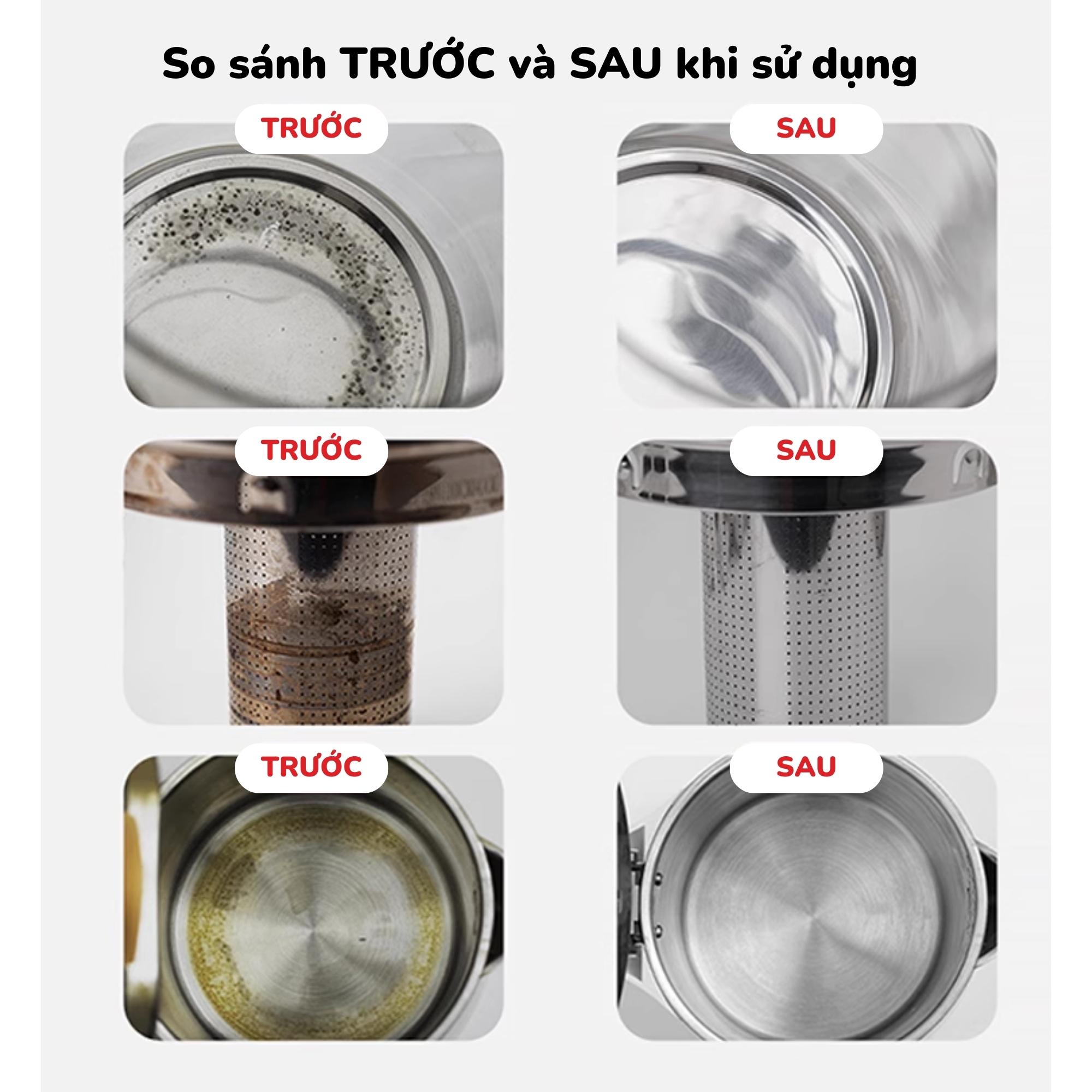 Dung dịch tẩy cặn Canxi ấm siêu tốc, máy pha cafe, Denkmit 250ml Tomlige
