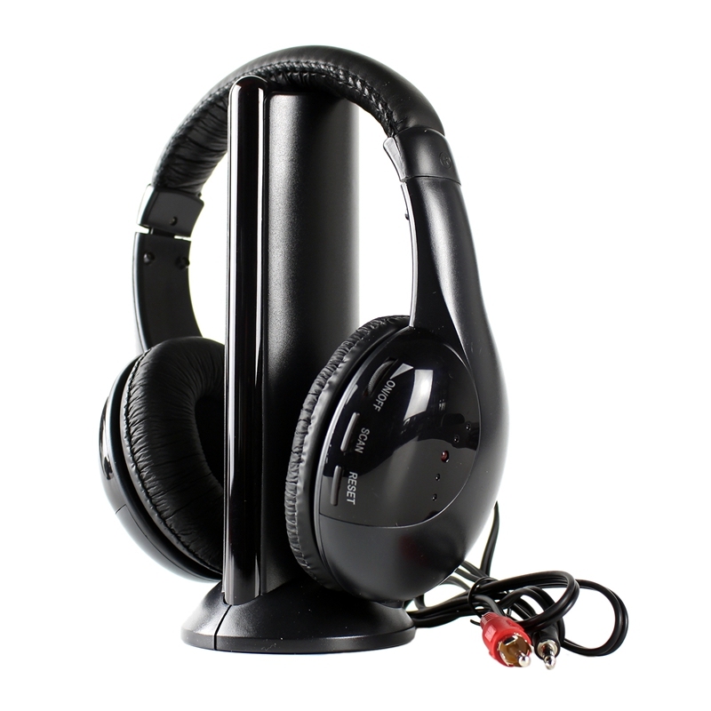 Head Radio Wireless Headset with Transmitter Base 5 in 1 TV TV Computer Wireless Headset Mh2001