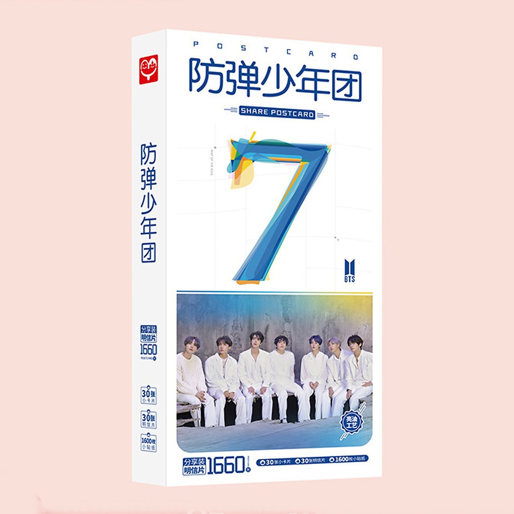 Postcard BTS persona 900 ảnh mẫu bong bóng có sticker BTS