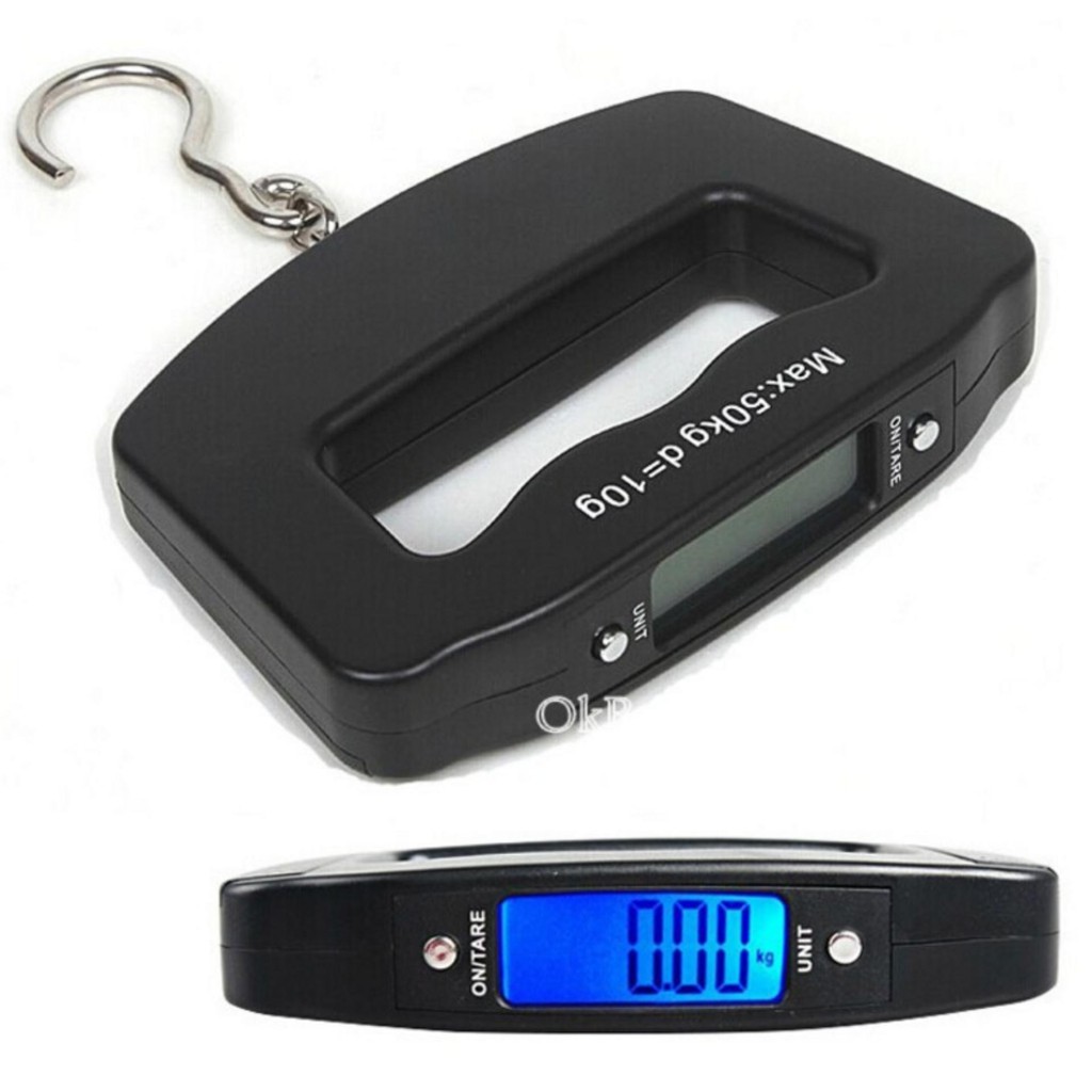 CÂN HÀNH LÝ ĐA NĂNG 50KG - CÂN ĐIỆN TỬ KỸ THUẬT SỐ MÓC HÀNH LÝ CÂN TAY - CÂN MINI CẦM TAY CÂN CỰC CHÍNH XÁC