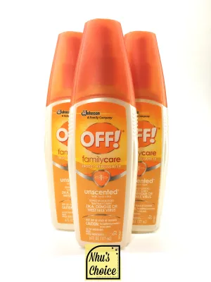 [HCM][Hàng Mỹ Nhus Choice] Xịt chống muỗi OFF! FamilyCare Insect Repellent IV Unscented 6 fl oz