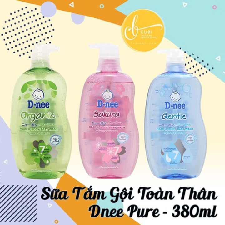 Dnee Baby Body Wash and Shampoo 380ml