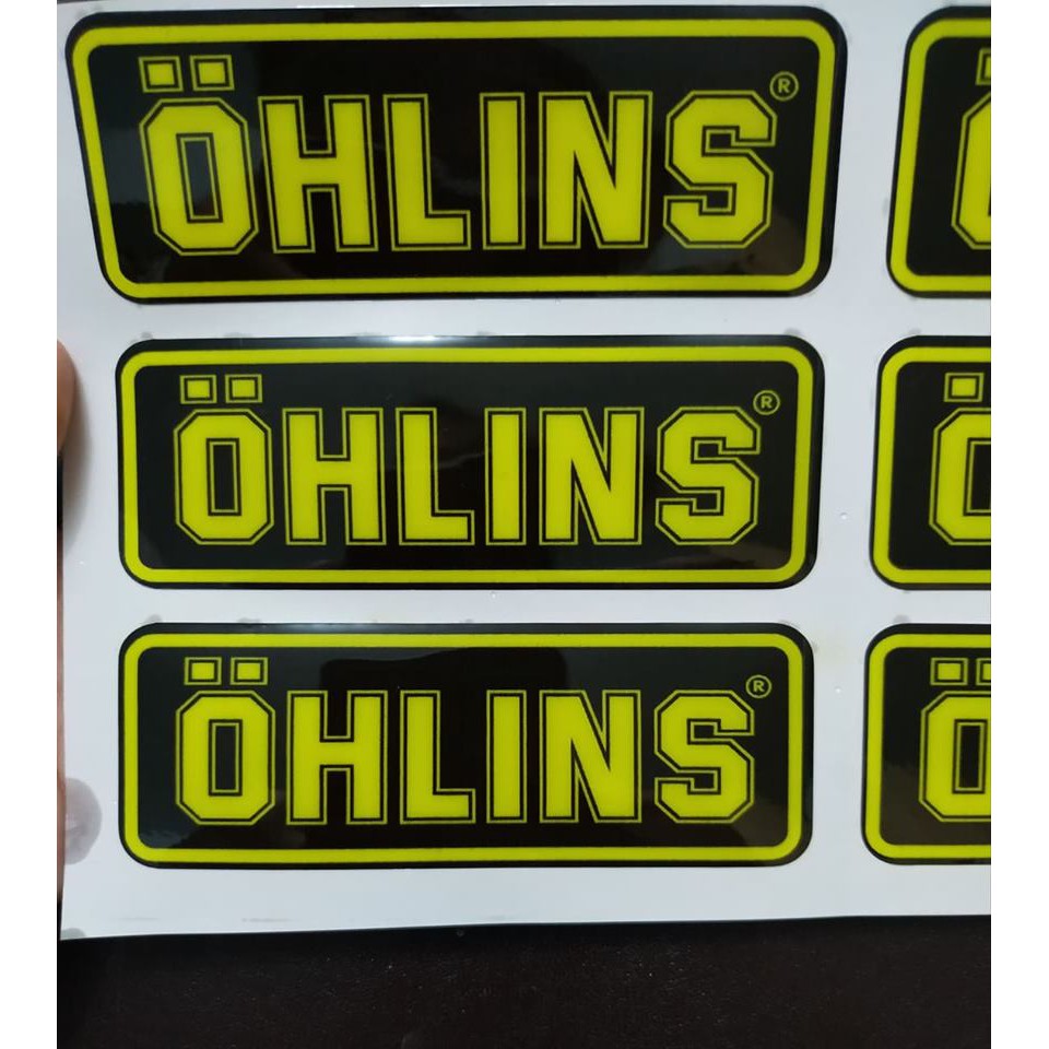 Ddxm-v12/8 cặp tem nổi ohlins, decal ohlins trang trí xe, dán gắp phuộc, tem dán xe máy, stick nổi
