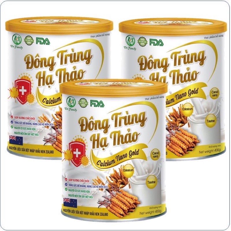 Sữa Bột Đông Trùng Hạ Thảo Calcium Nano Gold- Giúp Tăng Sức Đề Kháng