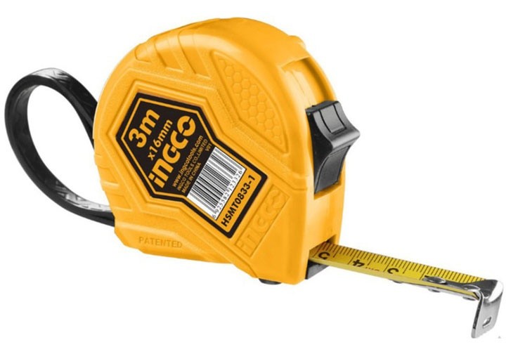 Thước cuộn thép vàng 3 mét 16mm ingco hsmt0833