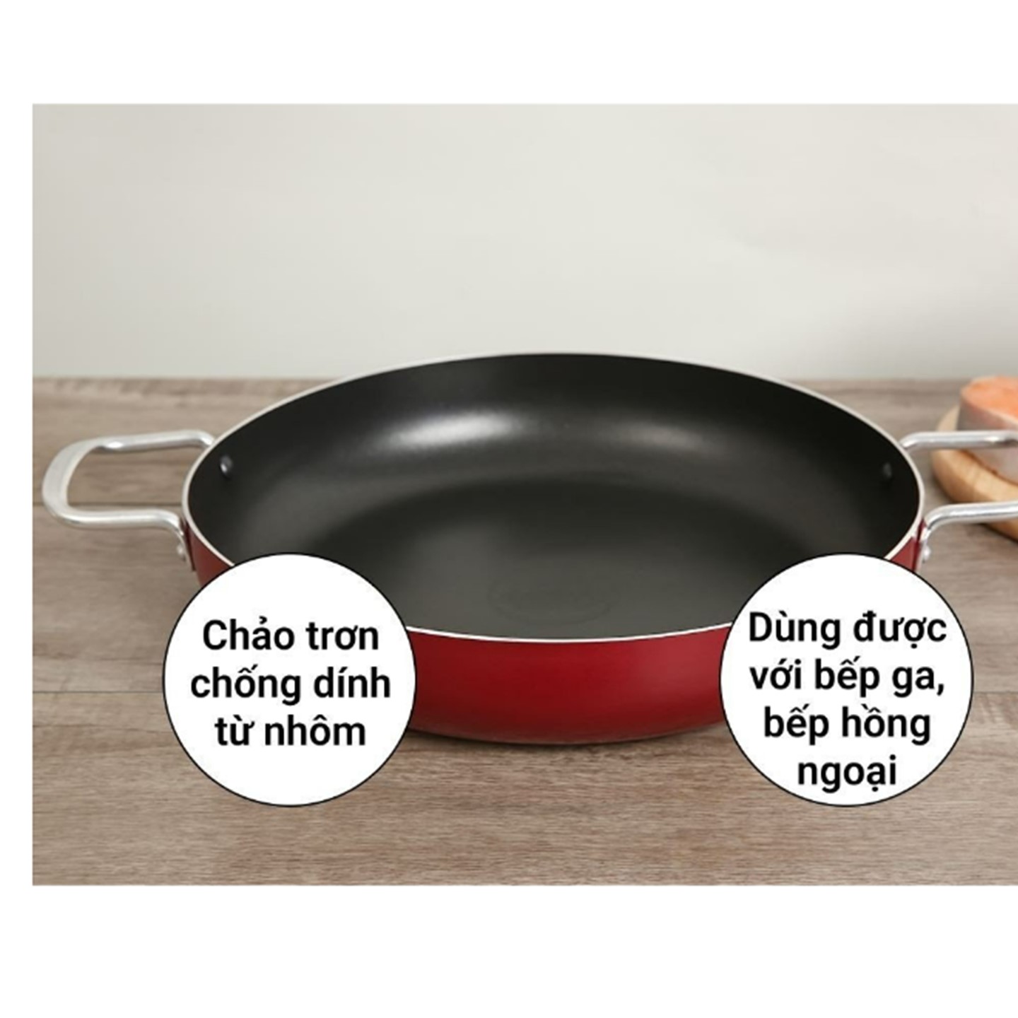 Chảo bầu chống dính Sunhouse CT18-30R2