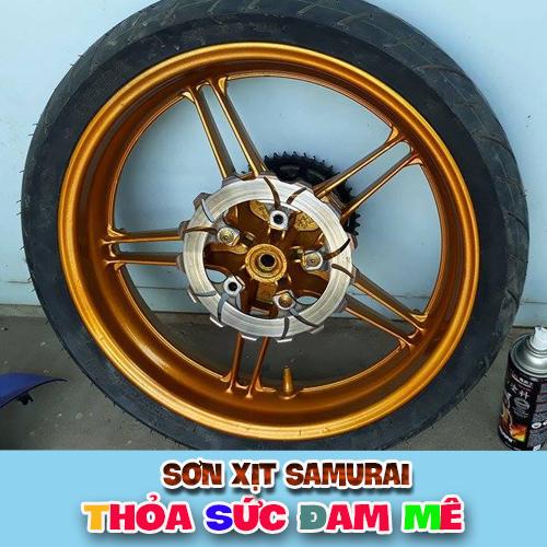 Sơn Samurai - Chai sơn màu vàng Honda ánh kim 1102
