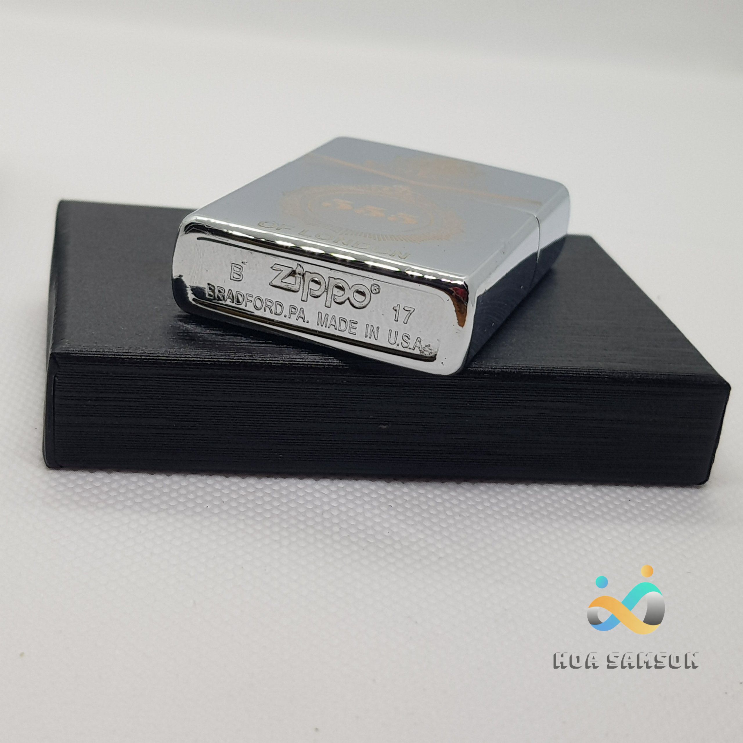 Bật Lửa Zippo Mỹ Bạc Chrome High Polished KHẮC BA SỐ C-15