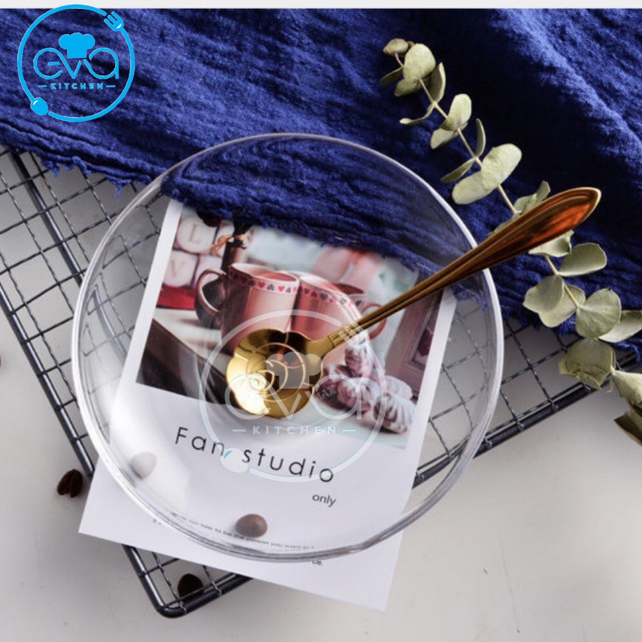Đĩa Thủy Tinh Trong Suốt 13.4cm – Đa Năng Dùng Cho Ly, Trà, Tráng Miệng