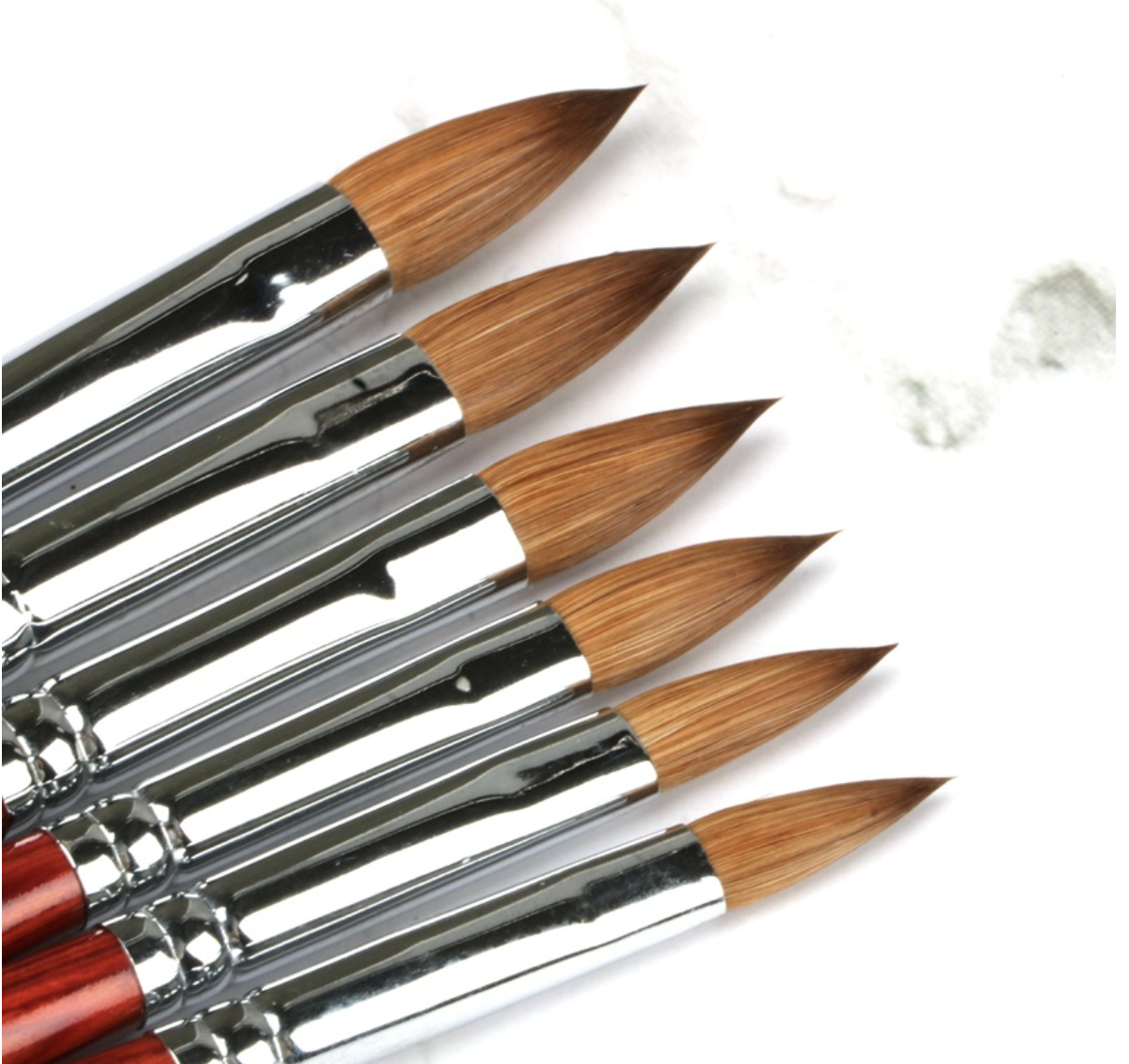 Cọ Đắp Bột Nail Kolinsky Germany Cán Gỗ ( Cọ Đã Xử Lý Bấm Đầu )