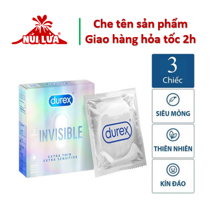 Bao Cao Su CỰC SIÊU MỎNG Durex INVISIBLE Hộp 10 bao