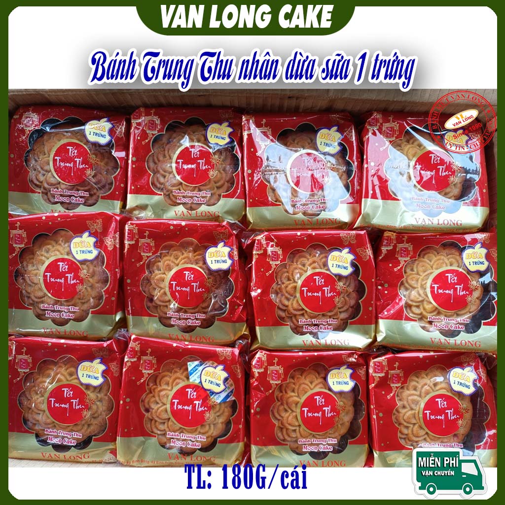 Bánh trung thu Vạn Long dừa sữa 1 trứng 180g