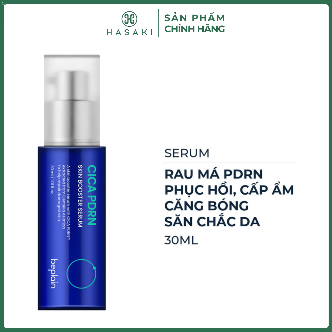 Serum Beplain Rau Má PDRN Phục Hồi, Cấp Ẩm, Căng Bóng Da 30ml Cica PDRN Skin Booster Serum Hasaki Sản Phẩm Chính Hãng