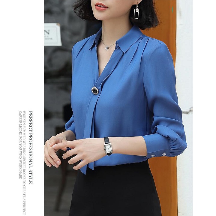 [PN FASHION]ÁO KIỂU NỮ TAY DÀI PHỐI CÀ VẠT- AP071