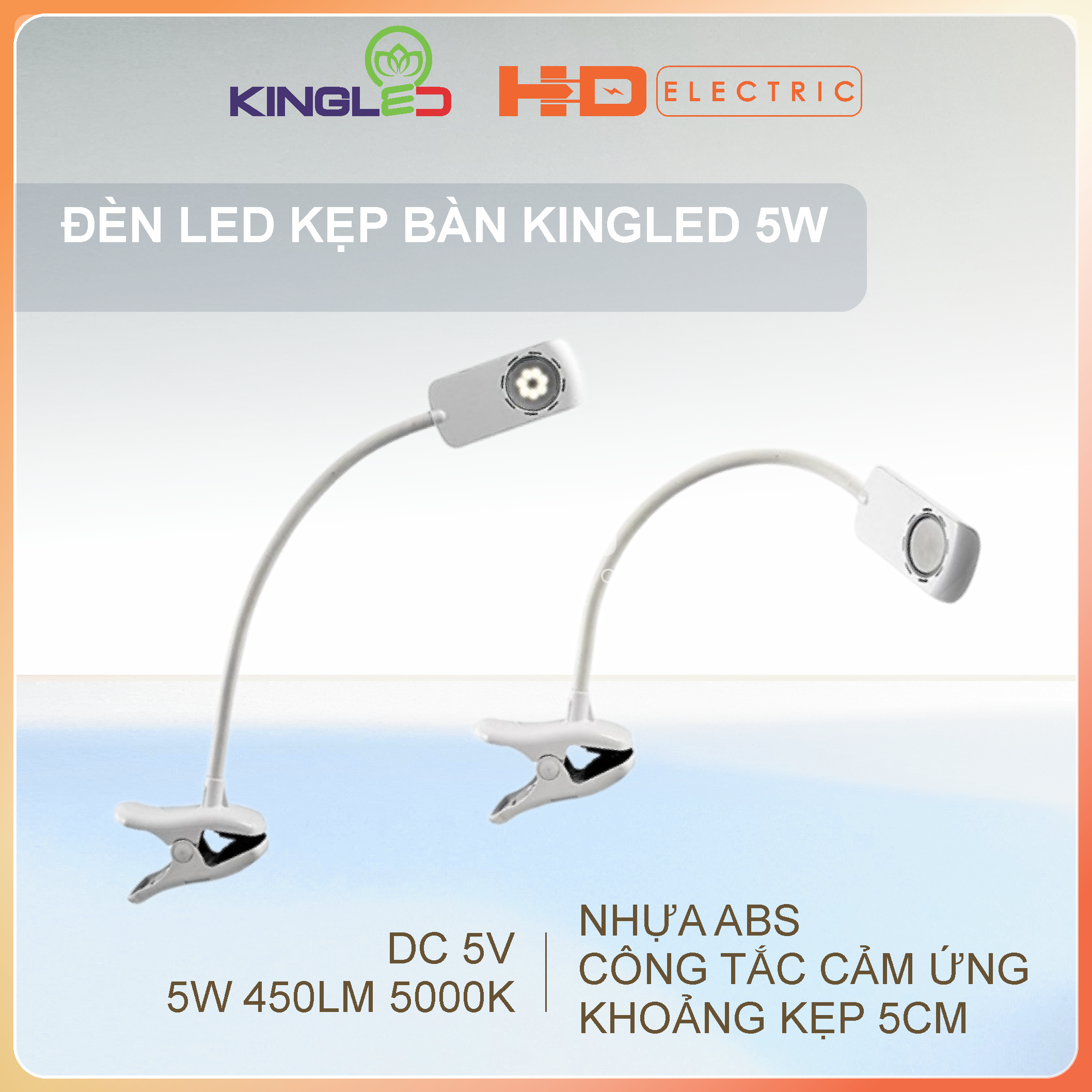 Đèn bàn led đọc sách 5W chính hãng