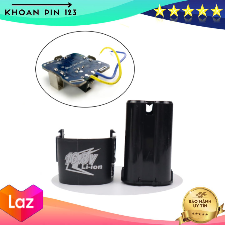 Vỏ mạch pin 16.8v 4s li-ion, giắc sạc DC dùng đóng pin máy khoan, bắt vít TQ (mạch màu ngẫu nhiên)