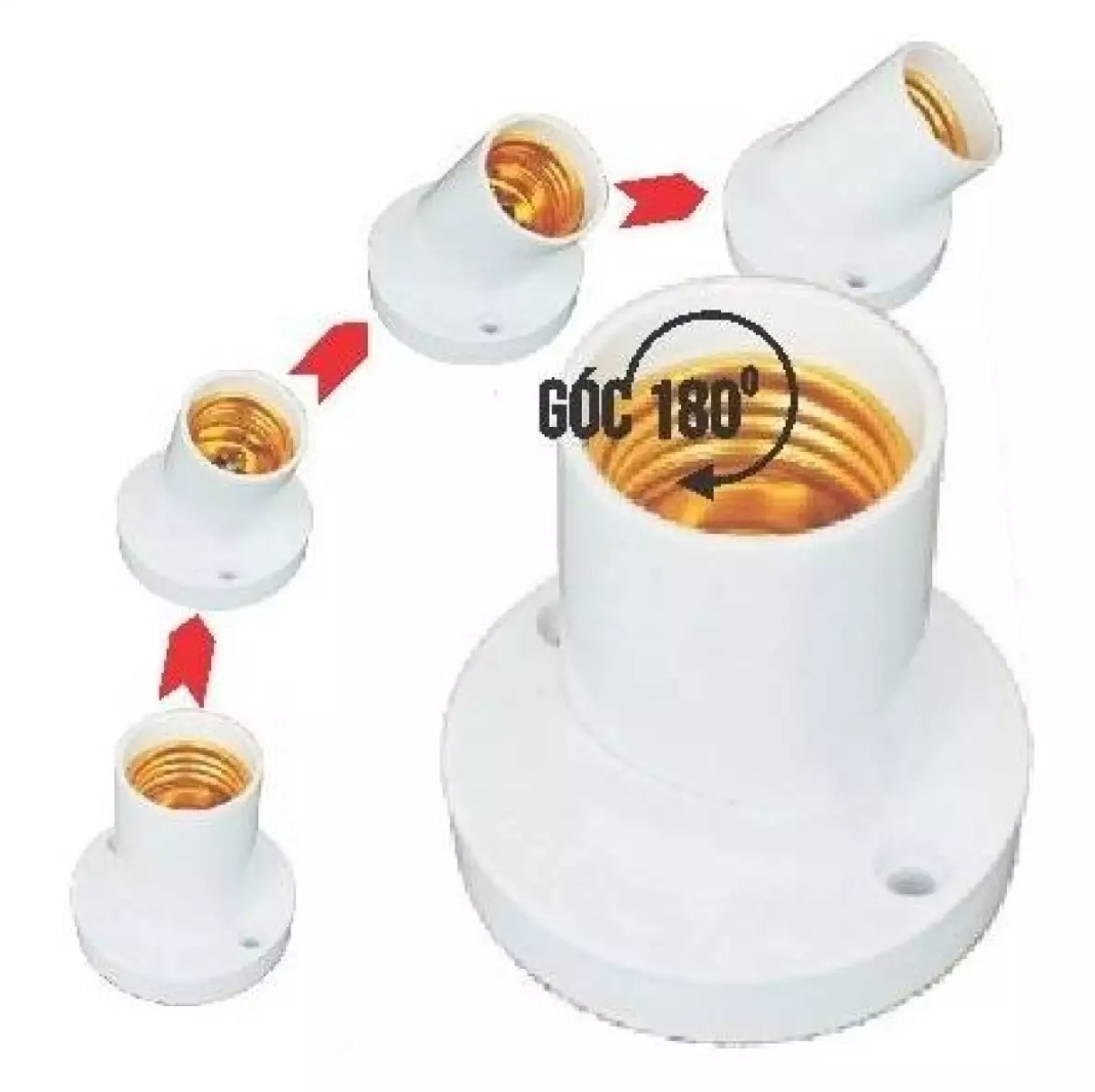 Combo 5 Đuôi đèn đứng tiêu chuẩn gắn tường E27 220V