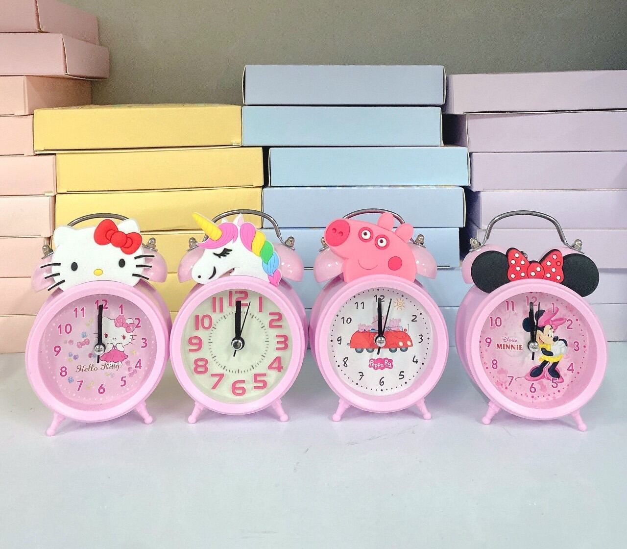 [MUA 2 GIẢM 5%]Đồng hồ báo thức để bàn cho bé Hellokitty/Unicorn/Phi Hành Gia 15*9.5 (cm) âm thanh lớn