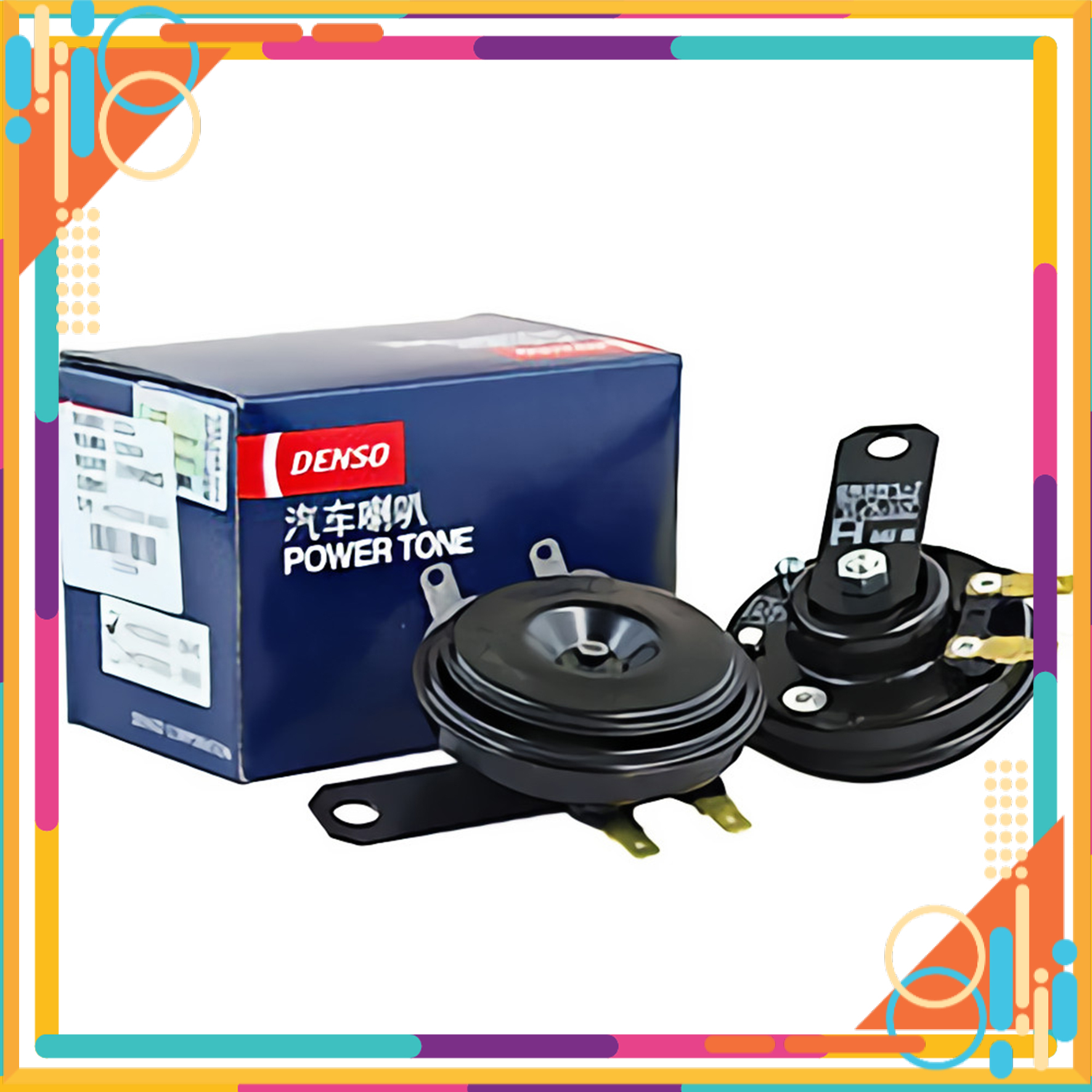 [BỘ 2 CHIẾC] CÒI ĐĨA DENSO, lắp đặt đơn giản, có thể lắp vào phần mặt nạ trước của xe,thiết kế đẹp, chắc chắn,dùng nguồn DC: 12V, kèn xe máy BẢO HÀNH 3 THÁNG