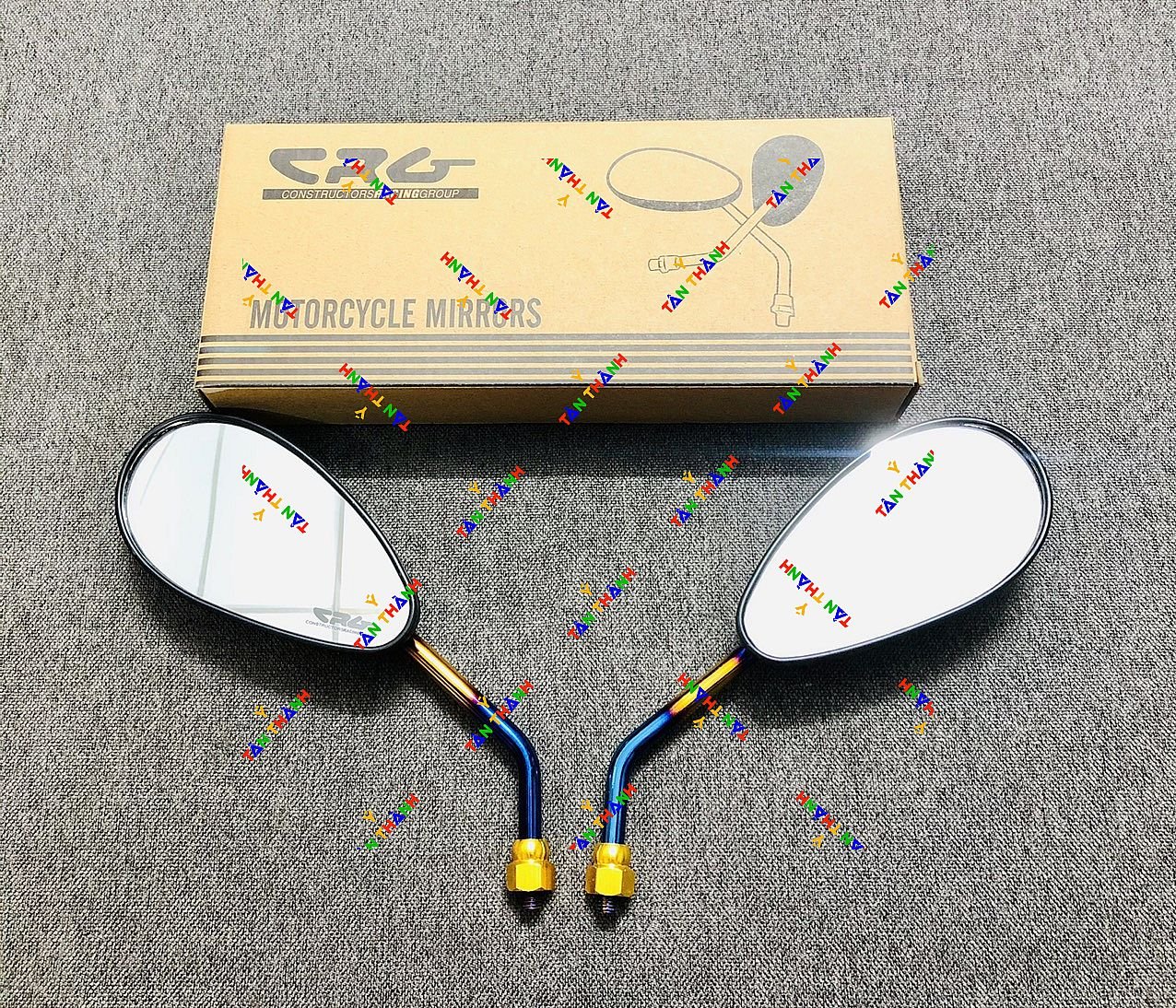 Kiếng Chiếu Hậu Crg Giọt Nước Chân Xanh Titan