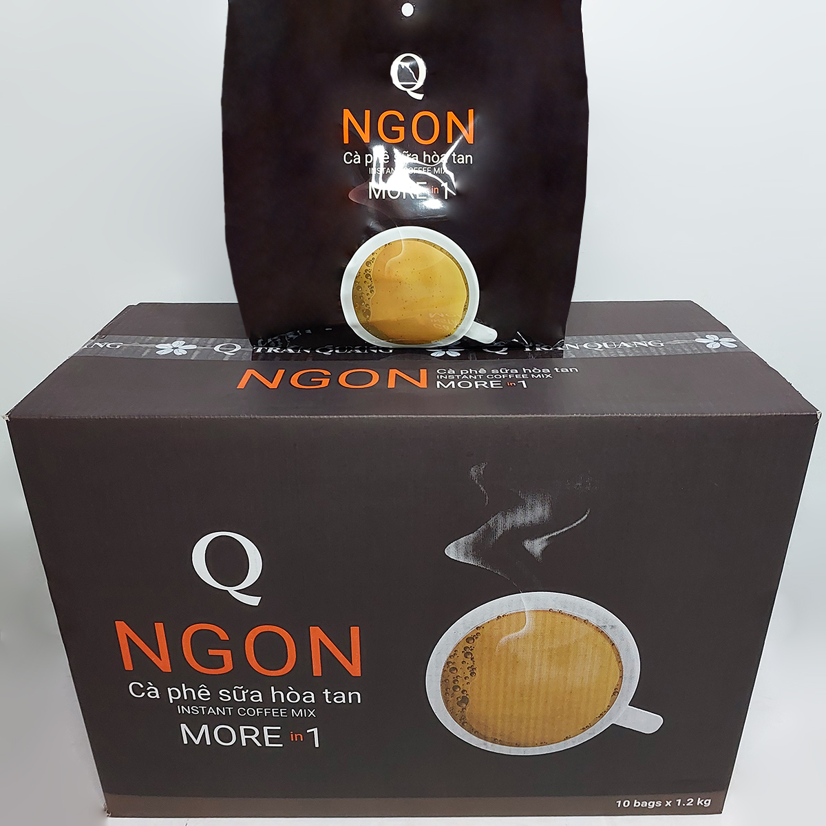 Cà phê sữa Ngon Trần Quang bịch 1.2Kg (60 gói nhỏ 20g) Coffee Cafe