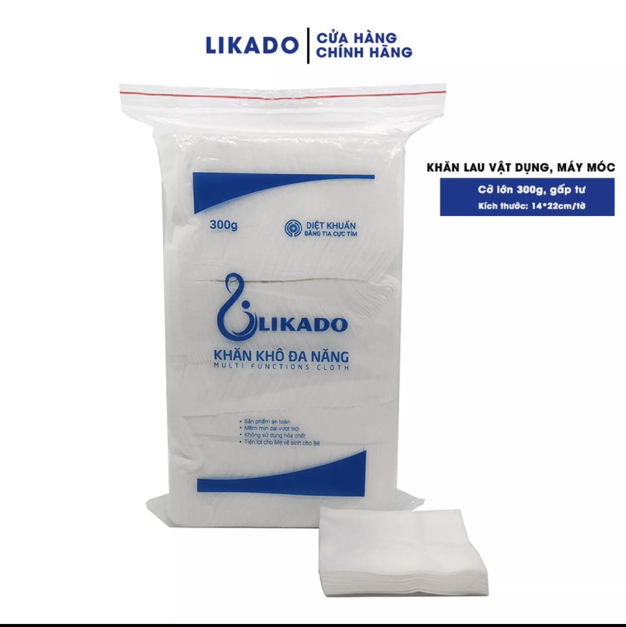Khăn khô đa năng Likado gói 300g