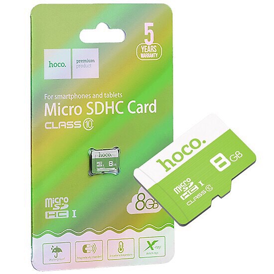 Thẻ Nhớ MICRO SDHC 8GB Hoco Class 10 90MB/S dùng lưu trữ nhạc và dữ liệu