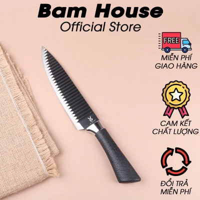 Dao bếp Nhật Bản Bam House loại 1 lưỡi thép siêu bén và cán cao su cao cấp mũi nhọn DGSN02 – Bam House