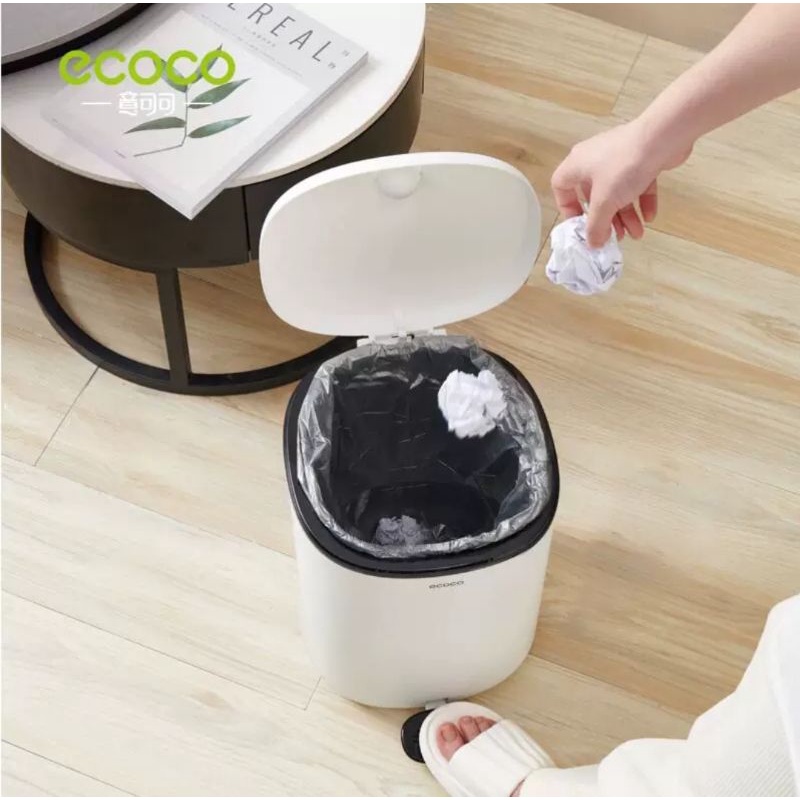 Thùng rác, bật rác đạp chân ECOCO 11L  thông minh 2228
