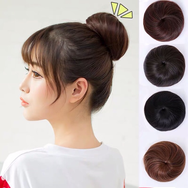 TÓC GIẢ BÚI TRÒN DÂY RÚT CHO NỮ