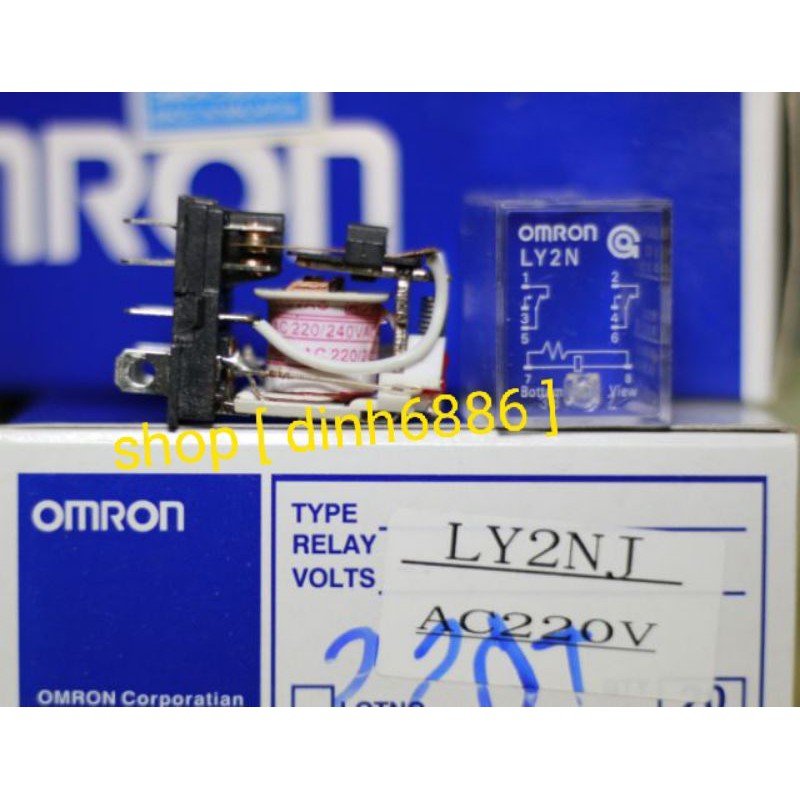 Relay, rơ le 8 chân to Omron LY2N - 220V