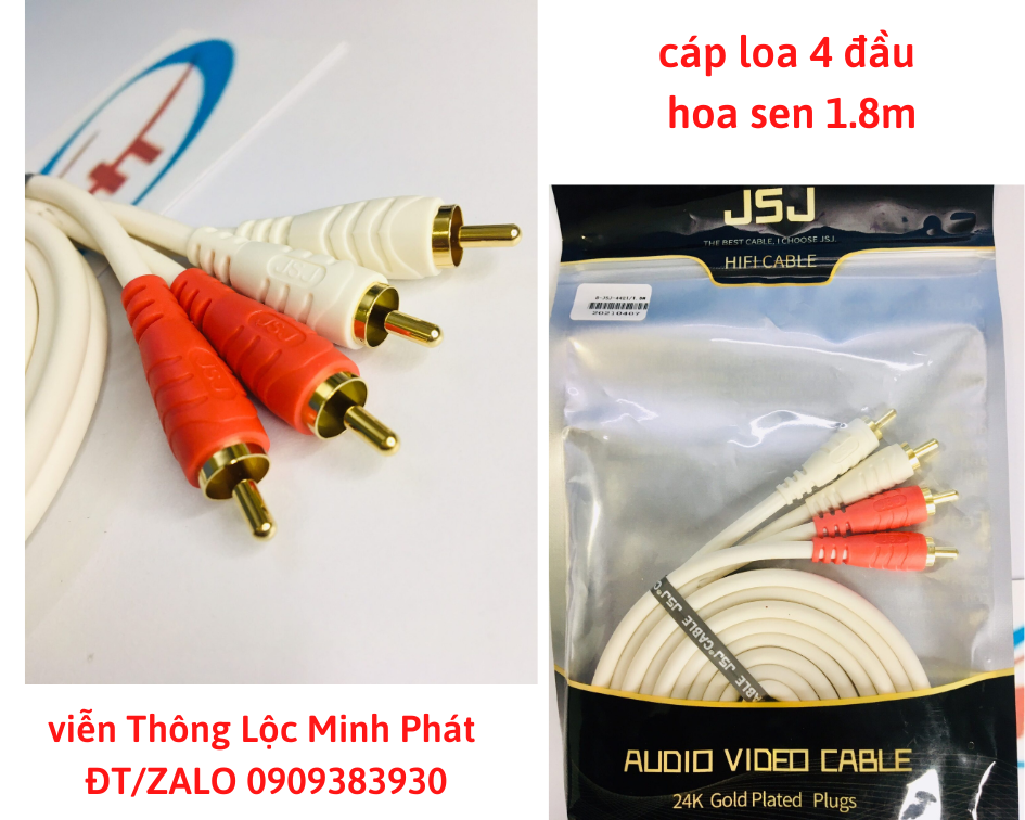 Dây av 4 đầu bông sen jsj dài 1.8 mét