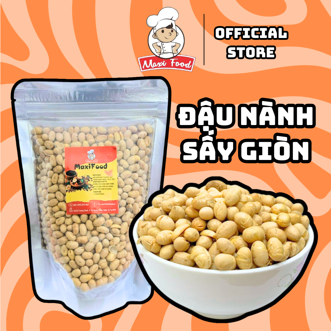 2KG Đậu nành sấy giòn MAXIFOOD