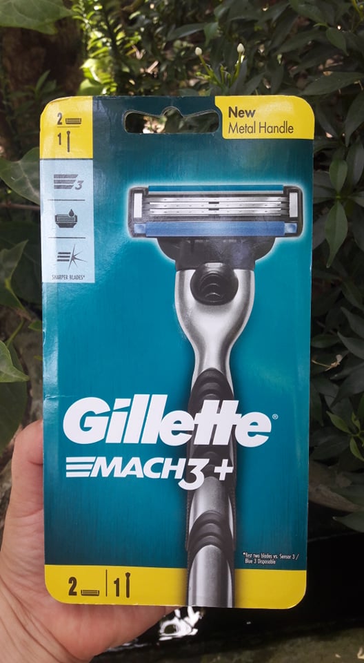 Dao cạo râu 3 lưỡi Gillette Mach3+ (1 tay cầm và 2 đầu cạo)