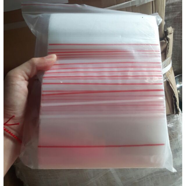 [HCM]Túi zip viền chỉ đỏ (1kg/size)