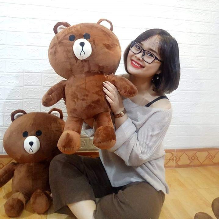 GẤU BÔNG GẤU BROWN ĐÁNG YÊU CAO CẤP VẢI MỊN MỀM