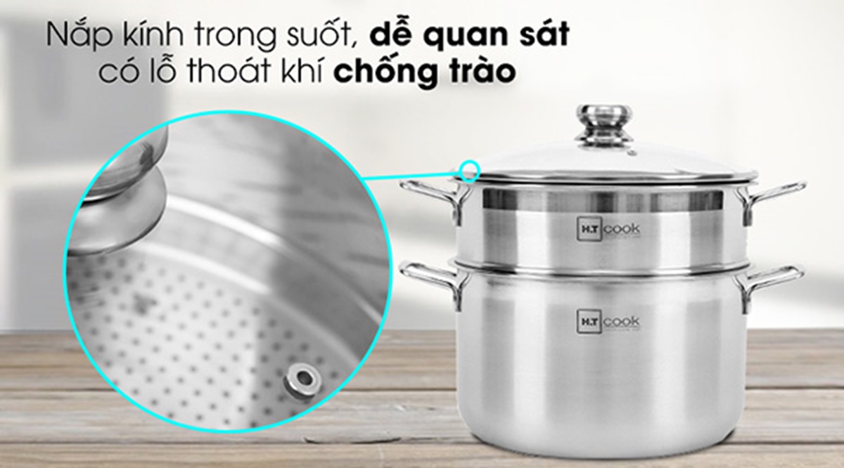 Bộ Nồi Kèm Xửng Hấp HT 30CM