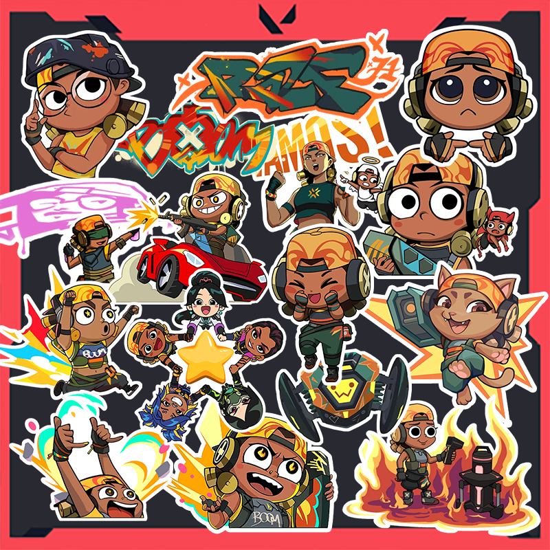 Sticker Valorant - Hình dán Agent Raze (set 16 hình)