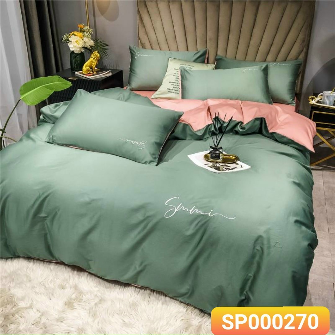 Bộ Chăn Ga Gối Lụa Sumoi 60s nhập khẩu cao cấp (mẫu y hình)