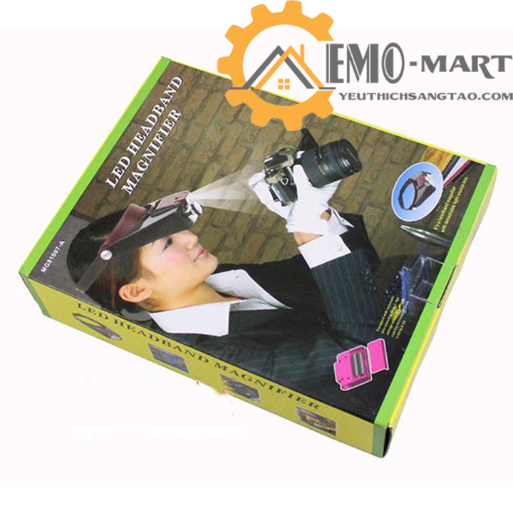 [FreeshipMAX] Kính lúp đeo trên đầu có đèn v1