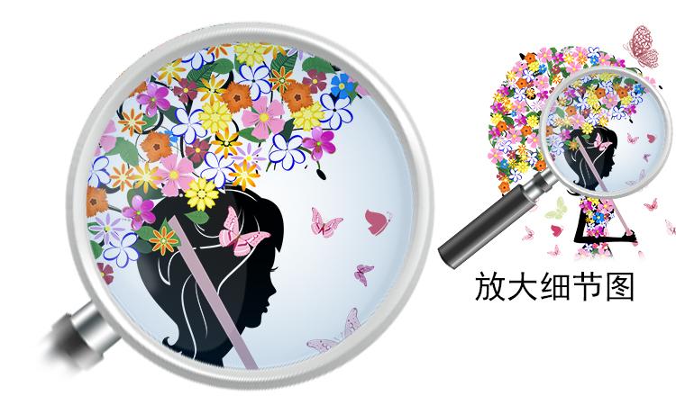 Decal dán kính cao cấp - Cô Gái Cây Dù Hoa ( 60x116cm )-DK1080