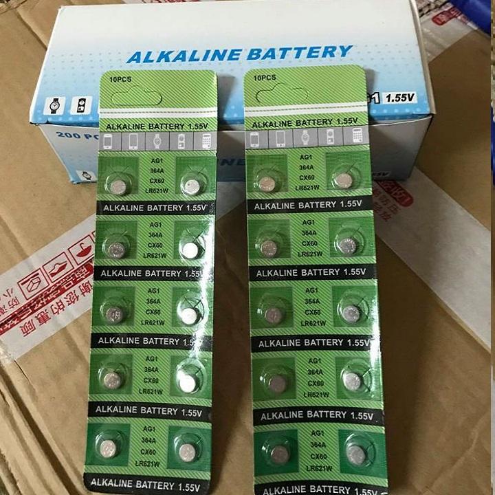 PIN NÚT LOẠI AG1 - 1 VĨ 10 VIÊN - DIY145
