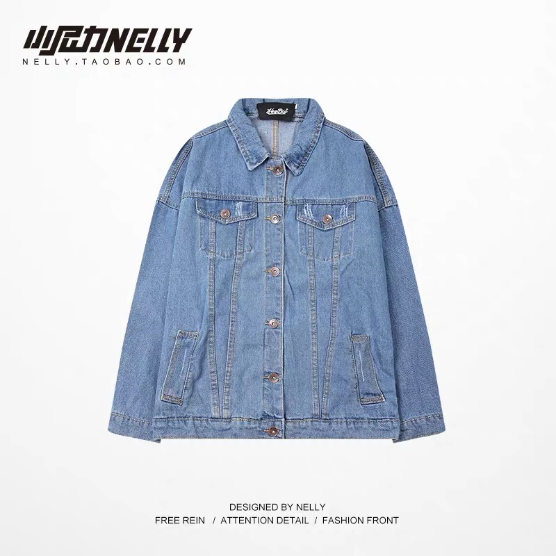 Áo khoác jeans nam đen nelly áo khoác unisex jeans form to 80kg vải trơn basic sale xả hàng