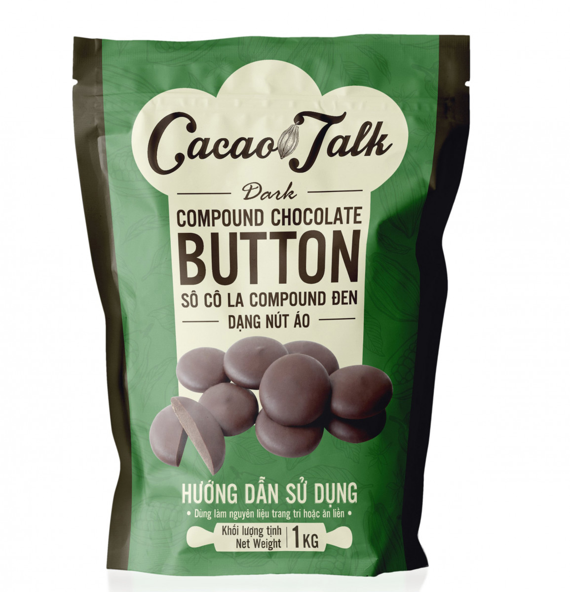 Sô Cô La Compound Đen Dạng Nút Áo Cacao Talk 1kg