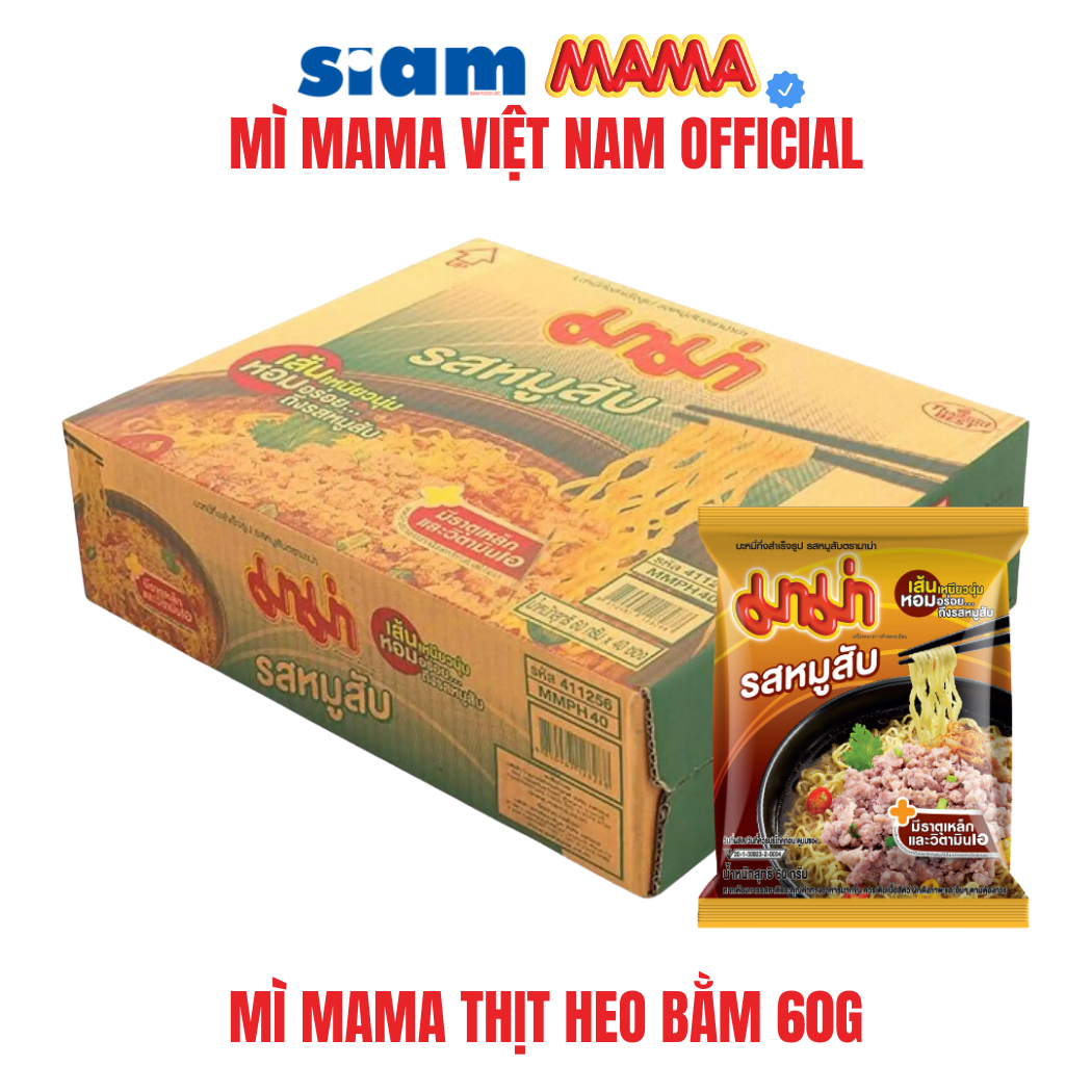 Thùng 30 gói - mì mama thịt bằm 60g